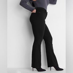 Express Curvy Boot Mid Rise Classic Black Denim, Size 14R